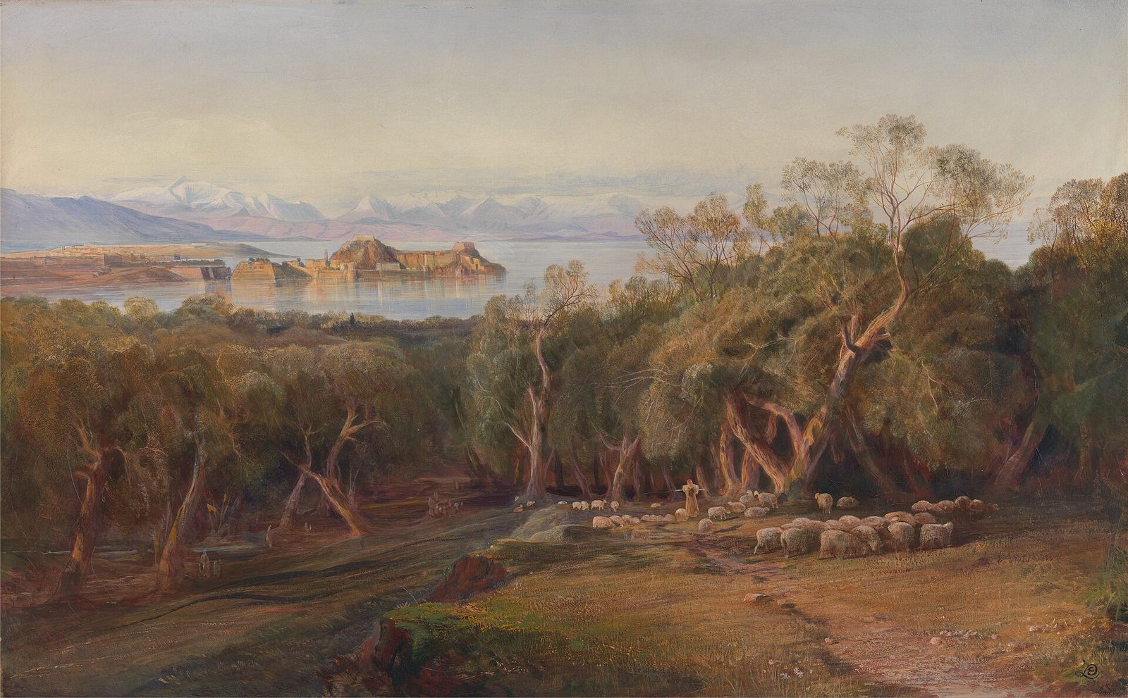Edward Lear, Corfu from Ascension
